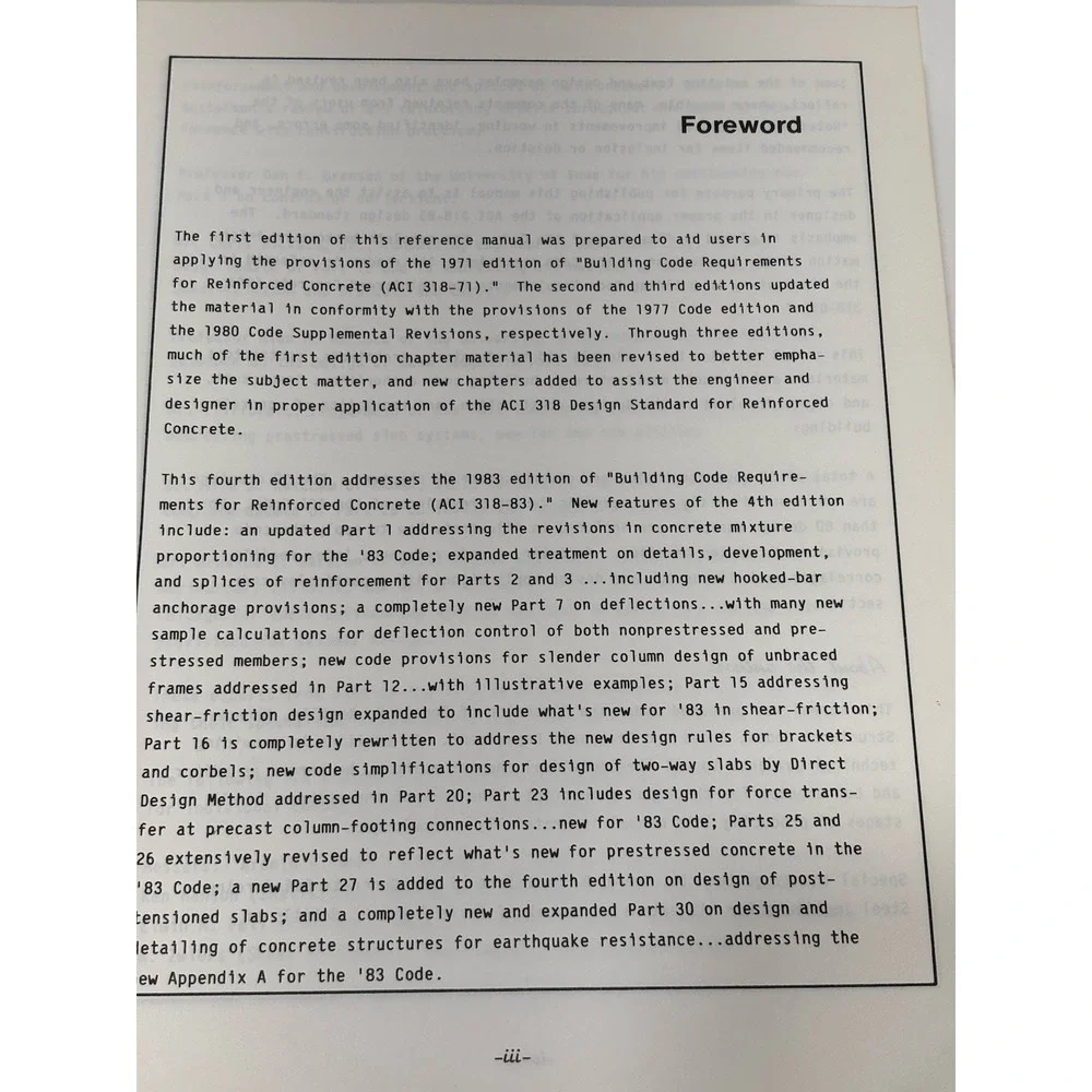 Notes on ACI 318-83, 1980 : Building Code‎ Requirements for Reinforced Concrete